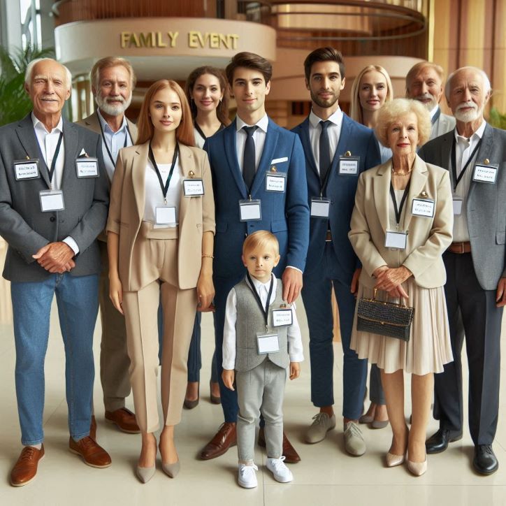 family event and badges