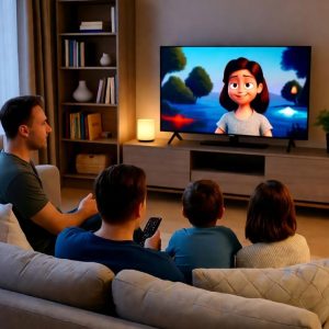 family movie night at home