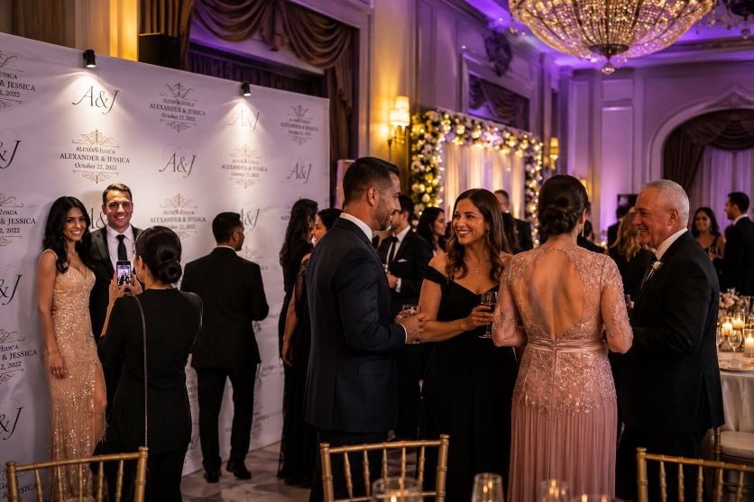 Elegant family celebration in a professionally designed event venue