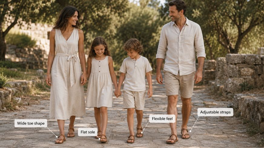 barefoot sandals for the family